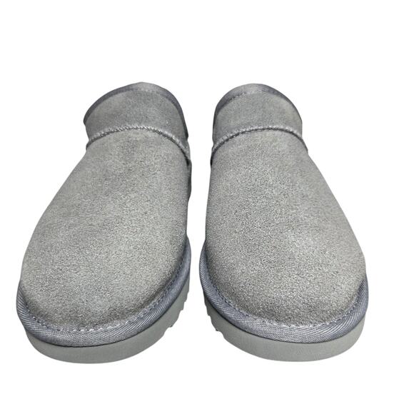 UGG Classic Micro Women’s Suede Sheepskin Slipper Low-Profile Gray Size 7 - Picture 3 of 7